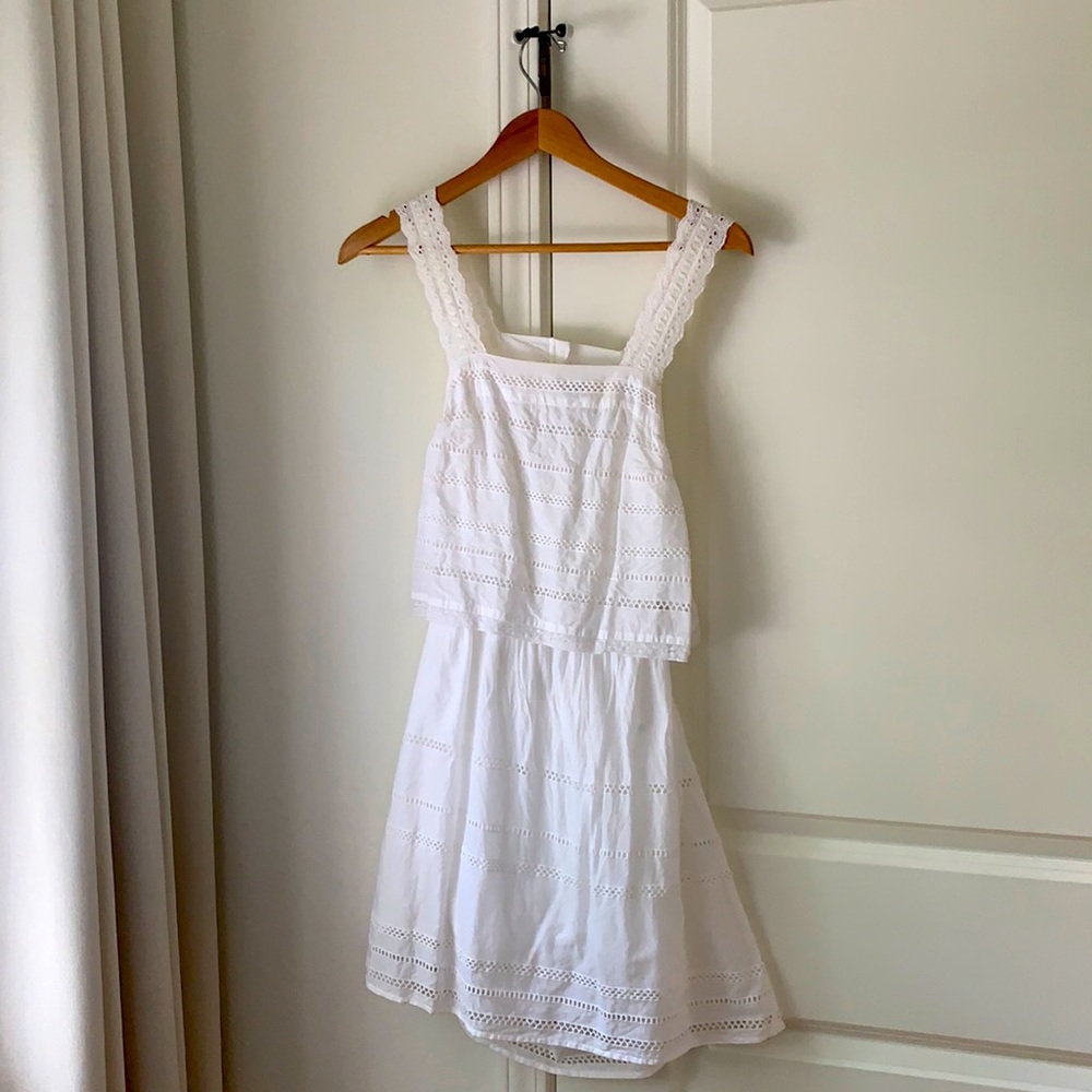 Topshop eyelet mini dress
